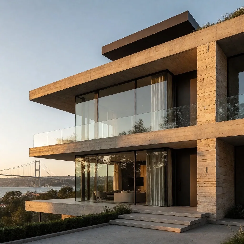 İstanbul'da Caldrion İnşaat tarafından inşa edilen modern lüks villa