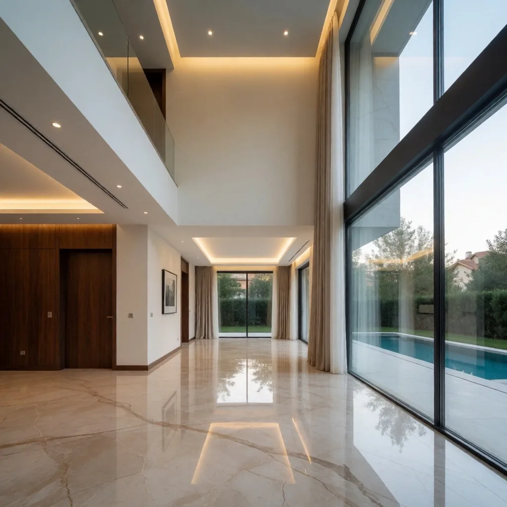 Villa yüksek tavanlı iç mekan