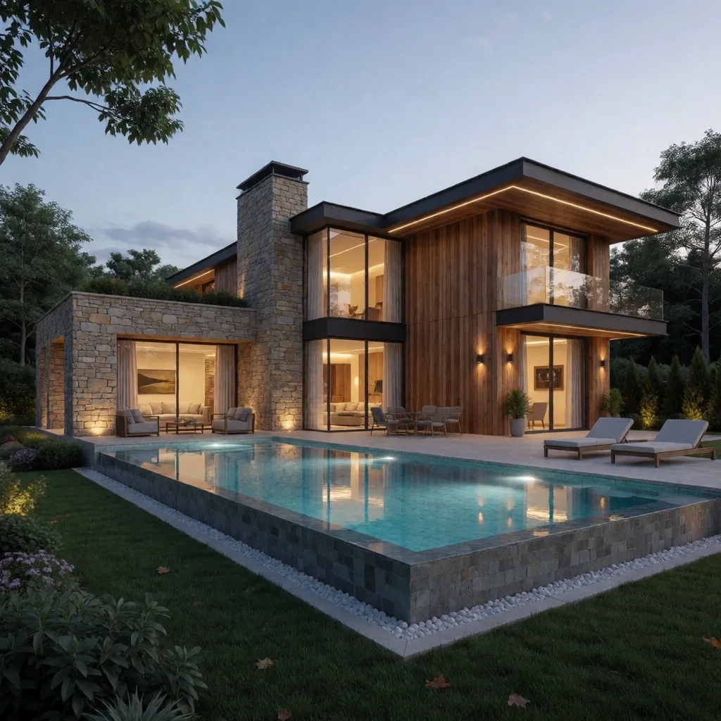 Zekeriyaköy lüks villa proje cephesi
